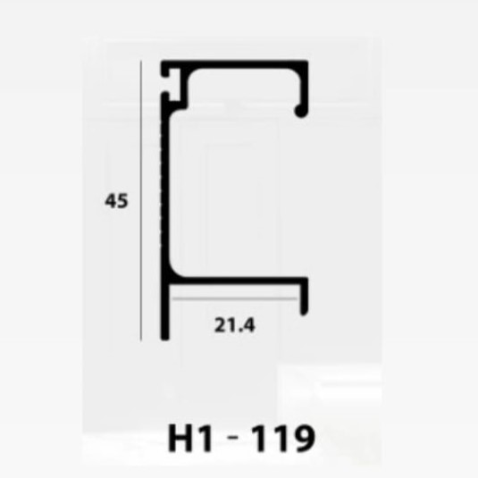 مقبض للدرفة الدبل حرف G كود 119 طول 3 متر -H1