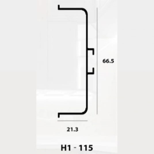 قطاع خشب حرف U كود 115 طول 3 متر - H1